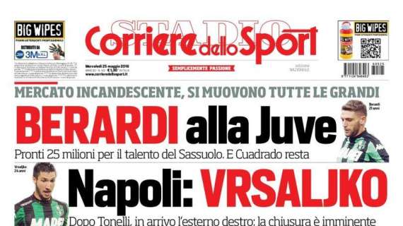 Prima CdS - Touré per l'Inter. Gundogan al City libera l'ivoriano che adora Mancini. Berardi va alla Juve