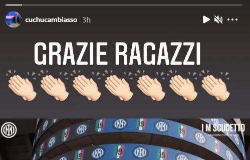 Cambiasso applaude la squadra sulle note di C'è solo l'Inter: "Grazie ragazzi"
