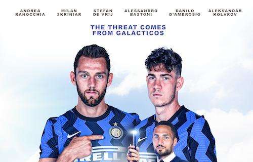 'Men in Black and Blue': i difensori nerazzurri protagonisti della locandina di Real-Inter