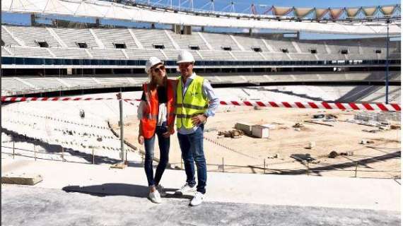Simeone al cantiere del nuovo stadio dell'Atletico: "Sarà la nostra nuova casa". Inter lontanissima
