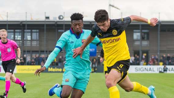 Youth League, il Borussia Dortmund sconfigge per 2-1 il Barcellona e raggiunge l'Inter in testa al girone