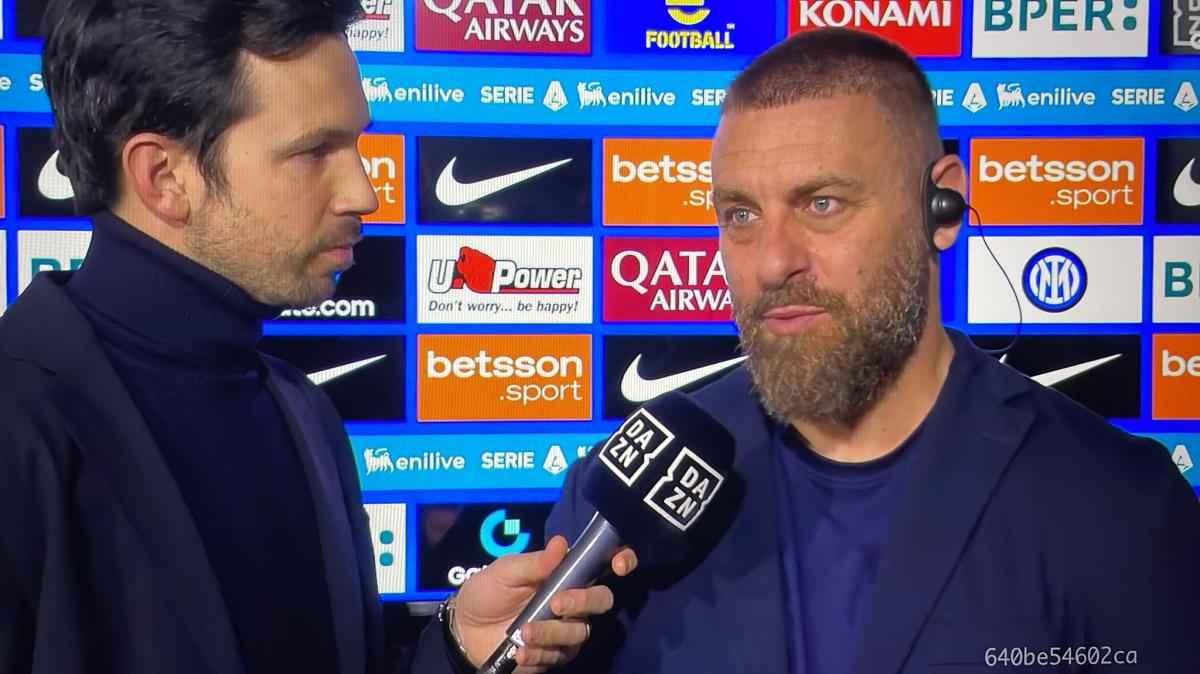 Genoa, De Rossi a DAZN: "Inter molto forte, se ha vinto 14 partite su 15 un motivo ci sarà..". Poi esalta Chivu 