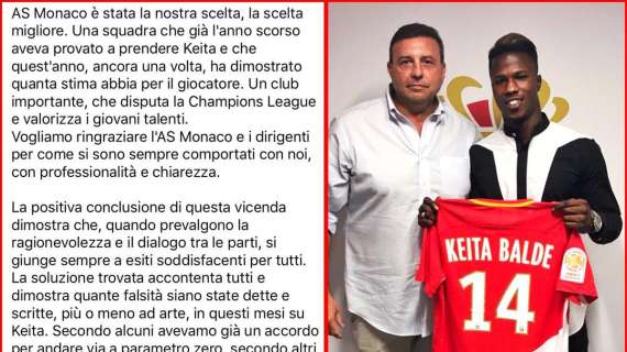 Keita al Monaco, l'agente: "La scelta migliore"