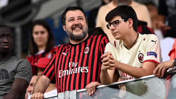 Salvini e la scaramanzia: "Derby? Vince sicuro l'Inter, non c'è neanche partita. Auguri interisti"
