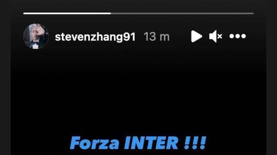 Zhang, esultanza immediata dopo il 2-0 alla Juventus: "Forza Inter, sempre!"