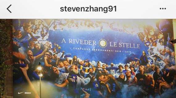 Steven Zhang, dedica all'Inter: "La cosa più bella che mi è successa"