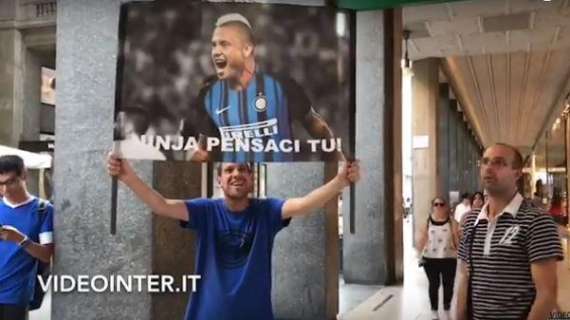 VIDEO - I tifosi dell'Inter già aspettano il Ninja: due aste per Nainggolan 