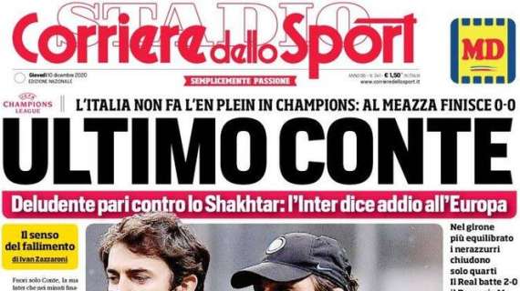 Prima CdS - Ultimo Conte. Deludente pari contro lo Shakhtar: l’Inter dice addio all’Europa