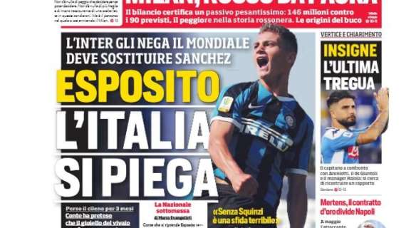 Prima CdS - Esposito, l'Italia si piega. L'Inter gli nega il Mondiale
