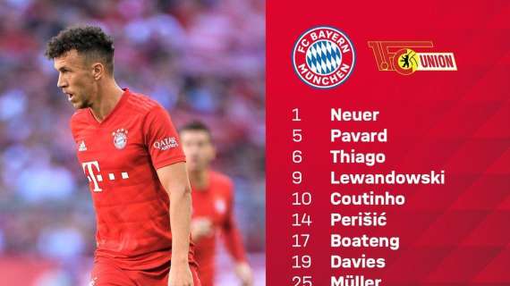 Bayern Monaco-Union Berlino, Kovac rilancia Perisic dal 1'