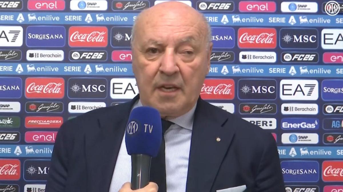 Marotta a ITV: "Merito al Napoli, ma l'episodio del loro rigore è clamoroso. La decisione dell'arbitro è sbagliata"