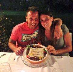Cassano, il futuro può attendere: festa con Carolina