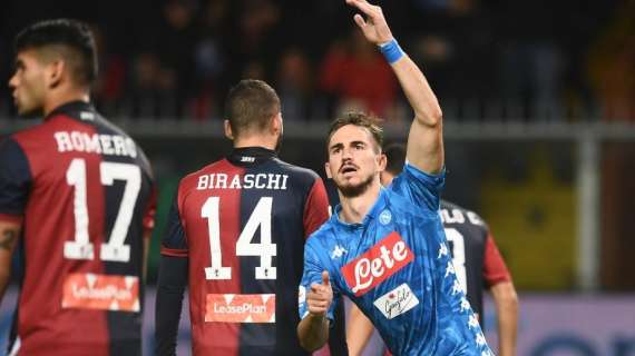 Il Napoli non teme il temporale: a Marassi i partenopei s'impongono per 2-1 sul Genoa