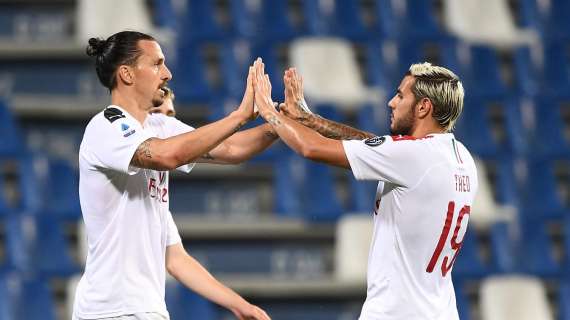 Il Milan non si ferma più: doppietta di Ibrahimovic, battuto 2-1 il Sassuolo
