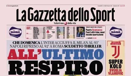 Prima GdS - All’ultimo respiro. Che domenica, l’Inter acciuffa il Milan al 93'