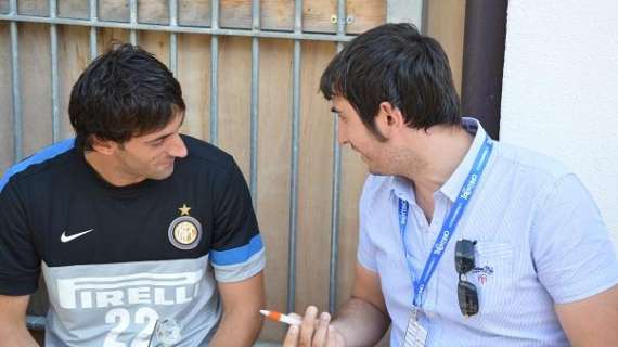 Diego Milito durante l&#039;intervista con FcInterNews.it