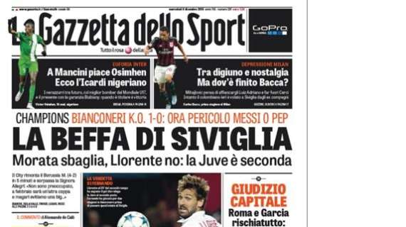 Prime pagine - Mancini su Osimhen. Idea Bruno Peres, Calleri per lo scudetto. Ranocchia sistema il bilancio