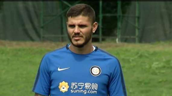 Risentimento muscolare per Icardi: ha lasciato anzitempo l'allenamento