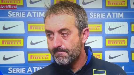 Giampaolo a Sky: "Secondo gol dell'Inter nato da un fallo, non meritavamo di perdere"