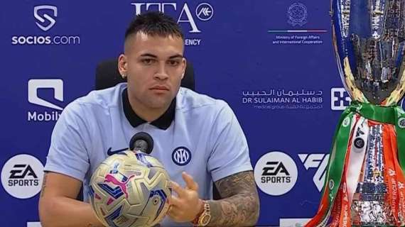 Lautaro: "Non penso né alla Juve, né al rinnovo. Ma a vincere la Supercoppa per il terzo anno consecutivo"