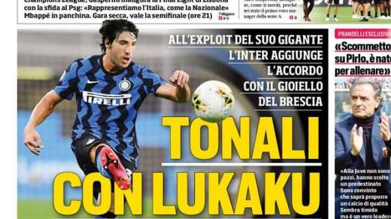 Prima CdS - Inter, Tonali con Lukaku: accordo con il gioiello del Brescia