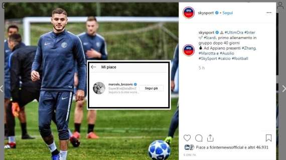 Icardi torna in gruppo: arriva il like di Brozo su Instagram. Pace fatta?