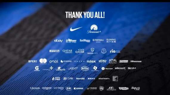 Messaggio Inter per gli sponsor: "Grazie per averci supportato in un'annata costellata di stelle"