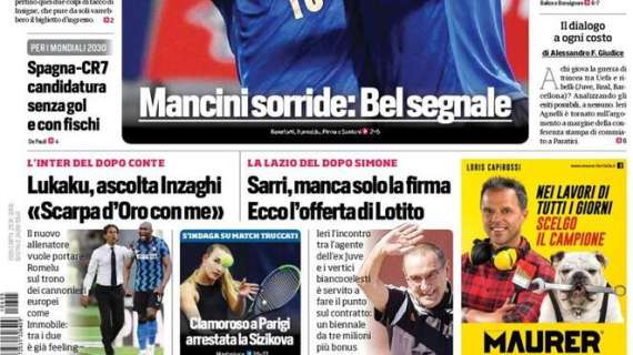 Prima pagina CdS - Lukaku, ascolta Inzaghi: "Scarpa d'Oro con me"