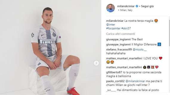 Skriniar in posa prima di Inter-Parma: "La nostra terza maglia"