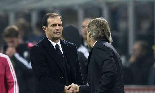 Allegri ancora imbattuto con Mancini: lo score