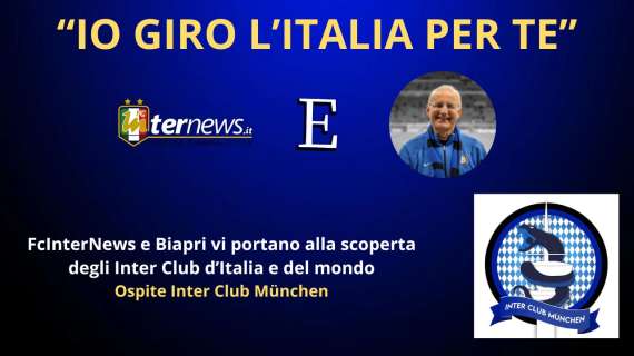 Rivivi la diretta! "IO GIRO L'ITALIA PER TE", ospite INTER CLUB MUNCHEN. Calendario, INTER-LAZIO e PSG-INTER