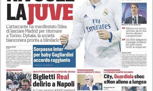 Prima pagina CdS - Sorpasso Inter per Gagliardini: affare fatto