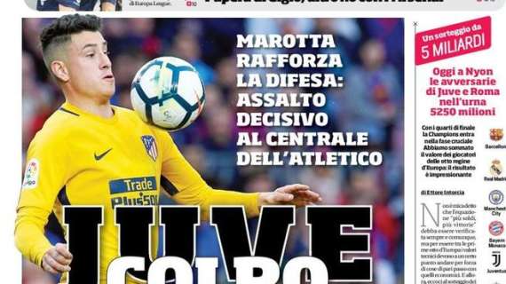 Prima CdS - Juve, colpo Gimenez. Marotta rafforza la difesa, assalto al centrale dell'Atletico