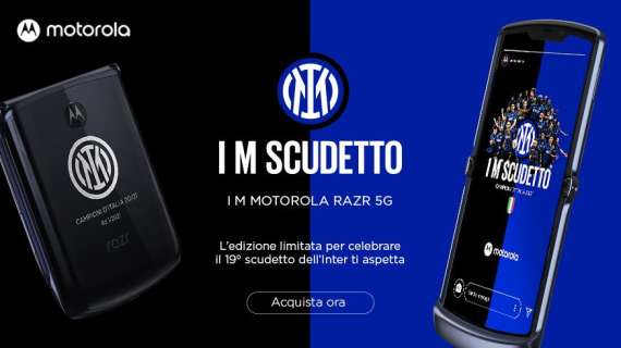Motorola dedica una versione speciale del Razr 5G all'Inter Campione d'Italia
