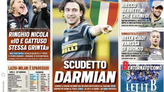 Prima TS - Scudetto Darmian. Contro il Verona secondo gol decisivo dopo quello al Cagliari