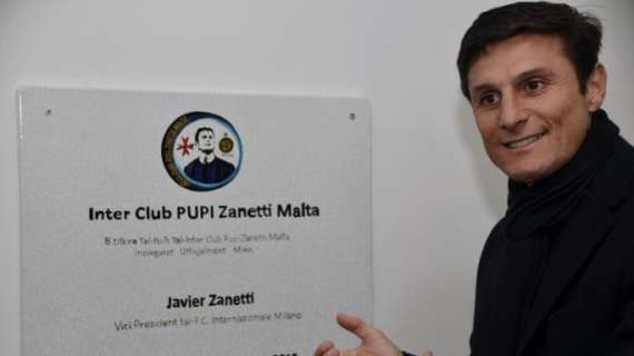 Zanetti presente a inaugurazione dell'Inter Club Pupi