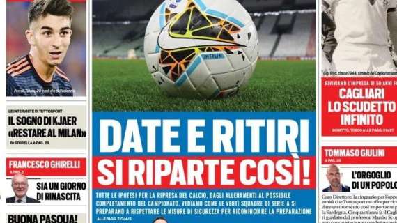 Prima pagina TS - Date e ritiri, la Serie A ripartirà così 