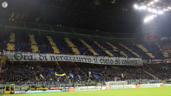 La Curva Nord festeggia i 50 anni, l'Inter su Twitter: "Happy birthday"