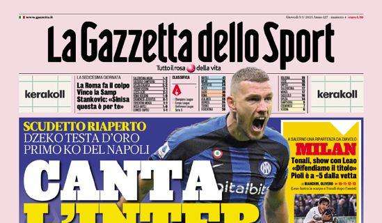 Prima GdS - Canta l'Inter, Scudetto riaperto. Dzeko testa d'oro