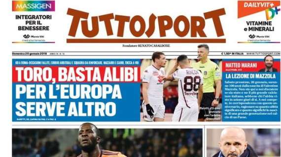 Prima pagina TS - Frenata Inter, il Sassuolo rimane un tabù
