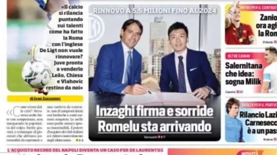 Prima CdS - Inzaghi firma e sorride: Romelu sta arrivando