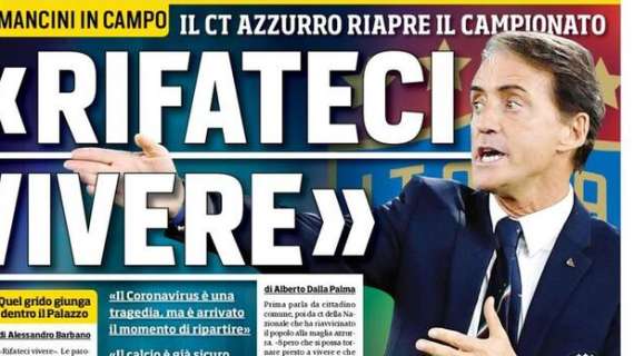 Prima CdS - Mancini in campo: "Rifateci vivere. Il calcio è sicuro, è il momento di ripartire"