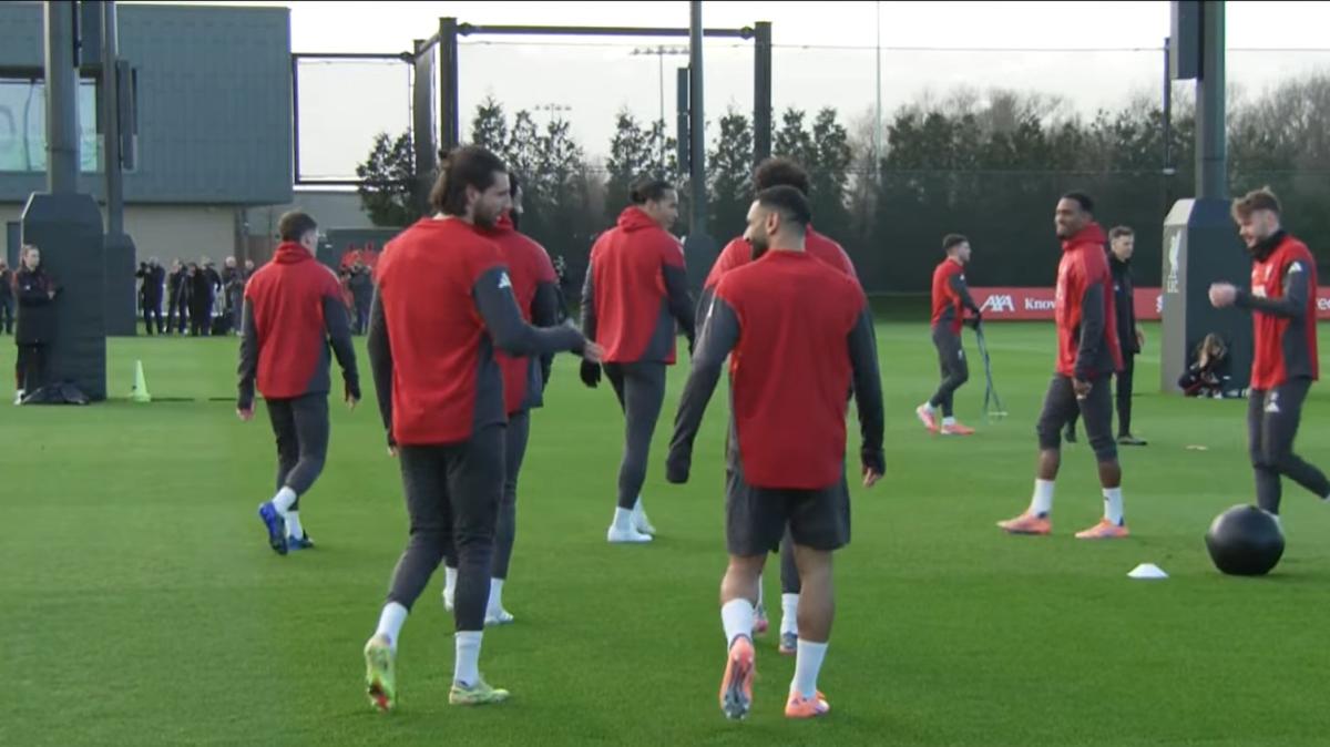 Liverpool, rifinitura prima del match con l'Inter in corso: Salah regolarmente in gruppo