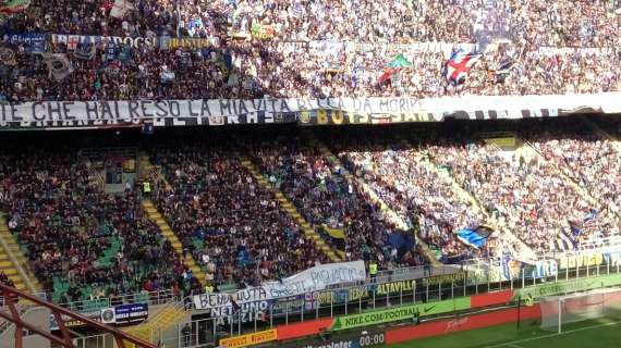 La Curva Nord festeggia i 109 anni dell'Inter