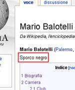 Nell&#039;immagine, la frase apparsa su Wikipedia