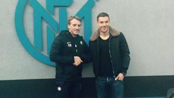 Con Podolski l'attacco cambia: le possibilità per Mancini col jolly tedesco