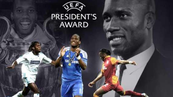 Uefa President’s Award 2020 a Drogba, Lukaku: "Complimenti al mio idolo e mentore"