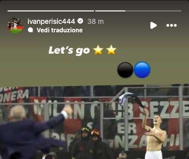 Anche Perisic carica l'Inter: "Let's go", due stelle, pallini nerazzurri e foto della sua esultanza nel 'derby di Pioli'