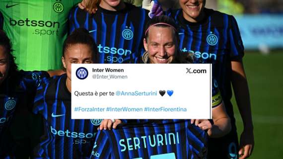 Inter Women, Santi and co sventolano la maglia di Serturini. La dedica portafortuna delle ragazze di Piovani