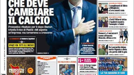 Prime pagine - Mancini, difesa a tre con la Juve. Eder: "Io e Icardi decisivi". Thohir rassicura squadra a cena